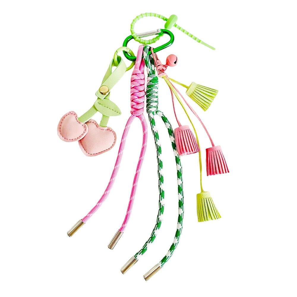 9222 Cute Puppy Rope Braided Keychain Bag Charms for Handbag Purse Backpack